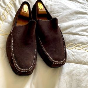 Lacoste brown suede driving shoe